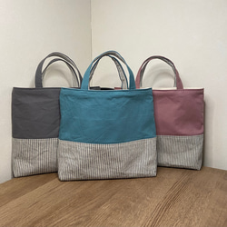 受注生産6色】総丈35㎝ 小さめお手提げ お道具袋 2ポケット付 お道具