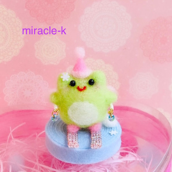 ミニ・カエルくんスキーを楽しみます 羊毛フェルト miracle-k 通販