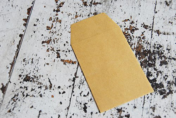 名刺サイズ縦型封筒(10×7)　５色　各５枚　シンプル 3枚目の画像