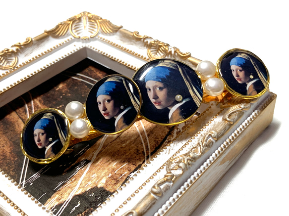 真珠の耳飾りの少女〔バレッタ〕数量限定‼️フェルメール 1枚目の画像