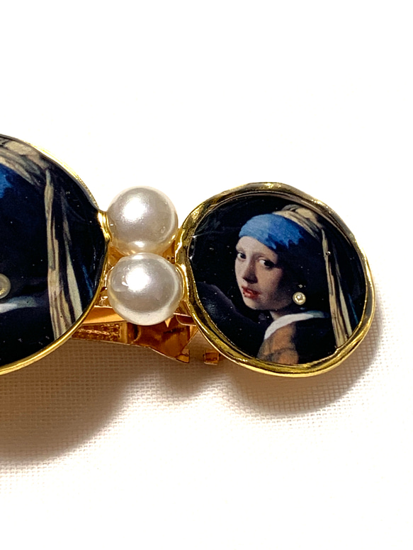 真珠の耳飾りの少女〔バレッタ〕数量限定‼️フェルメール 6枚目の画像