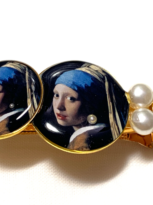 真珠の耳飾りの少女〔バレッタ〕数量限定‼️フェルメール 5枚目の画像