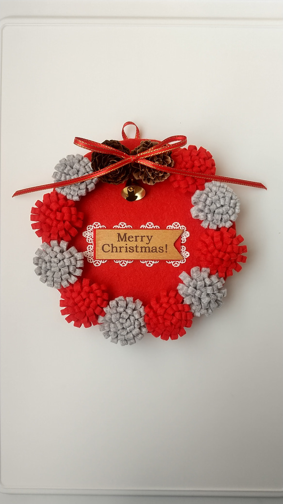 クリスマスリース フェルトリース リース sumomo絵舎 通販