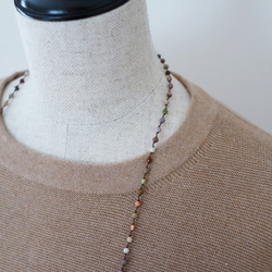 long necklace silk ジャスパー 5枚目の画像
