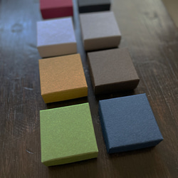 かぶせ型BOX 正方形ミニサイズ 5cm×5cm　再生紙　ナチュラル　10個　紙箱 2枚目の画像