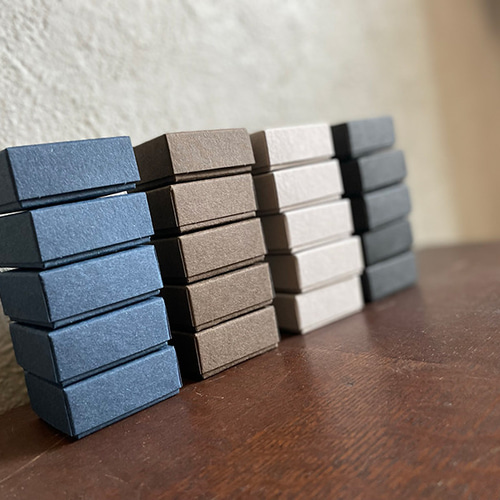 かぶせ型BOX 正方形ミニサイズ 5cm×5cm 再生紙 ナチュラル 10個