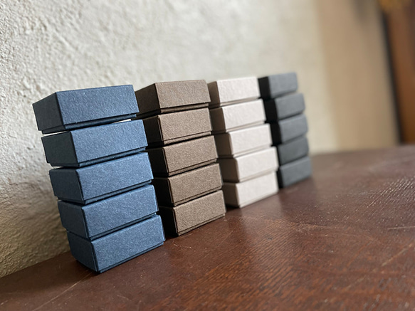 かぶせ型BOX 正方形ミニサイズ 5cm×5cm　再生紙　ナチュラル　10個　紙箱 4枚目の画像
