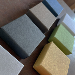 かぶせ型BOX 正方形ミニサイズ 5cm×5cm　再生紙　ナチュラル　10個　紙箱 5枚目の画像