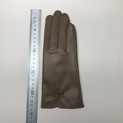 革手袋[249] 21cm 落ち着きカラーのチビリボン 4枚目の画像