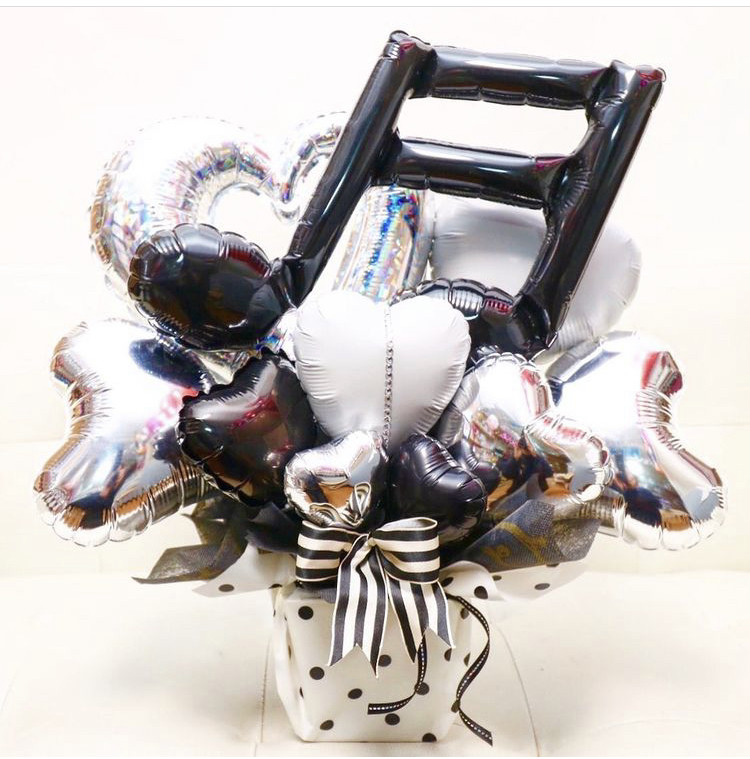 音符アレンジ(モノトーン) 結婚祝い 誕生日祝い 開店祝い 周年祝い　発表会