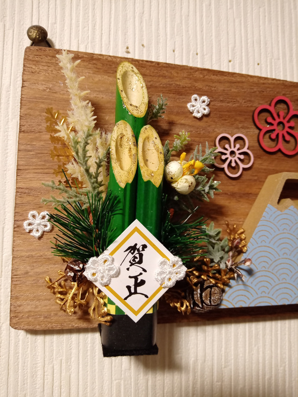 門松　お正月飾りの木製ボードアレンジ＾＾ 5枚目の画像