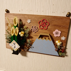 門松　お正月飾りの木製ボードアレンジ＾＾ 2枚目の画像