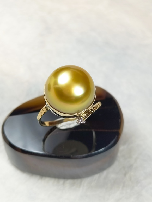 ゴールデン南洋真珠リング K18 指輪・リング J-4B 通販 15189631