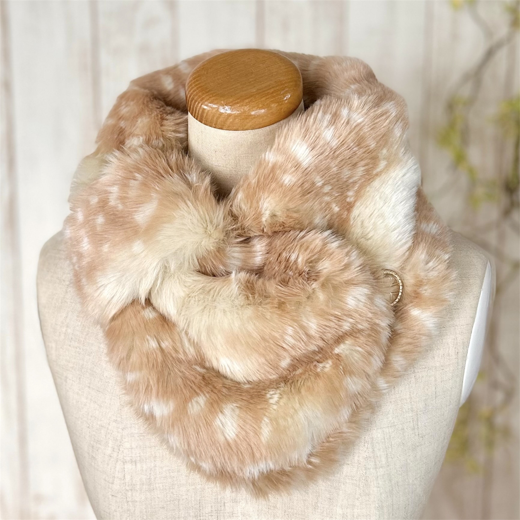 バンビファーマフラー（ピンクベージュ）