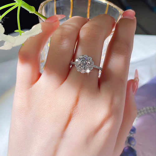 指輪 ダイヤモンド リング フラワー ダイヤモンド1ct フラワー