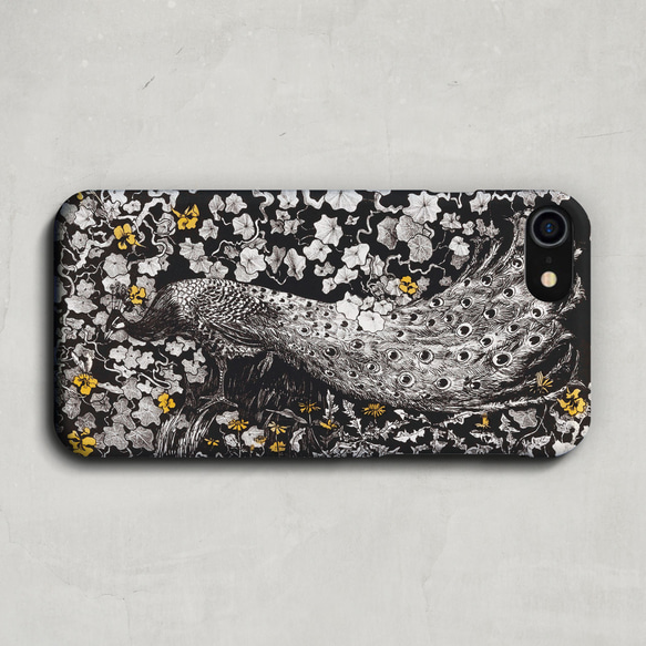 スマホケース / テオ ファン ホイテマ「クジャク」 iPhone 全機種対応 孔雀 鳥 野鳥 アニマル アート レトロ 3枚目の画像