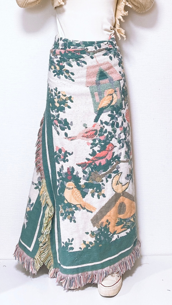 ヴィンテージラグ巻きスカート 9枚目の画像