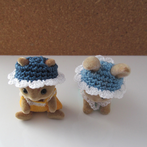 ハンドメイド＊シルバニア＊赤ちゃん＊ハイハイ＊帽子2個セット
