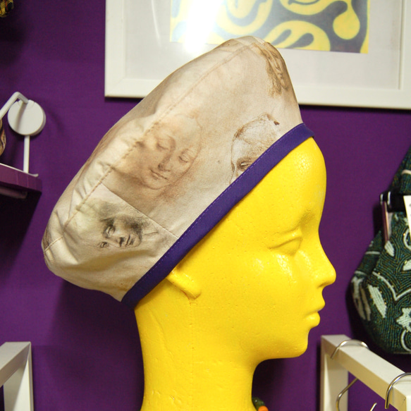 ダヴィンチデッサンデザイン　コットンベレー帽 5枚目の画像