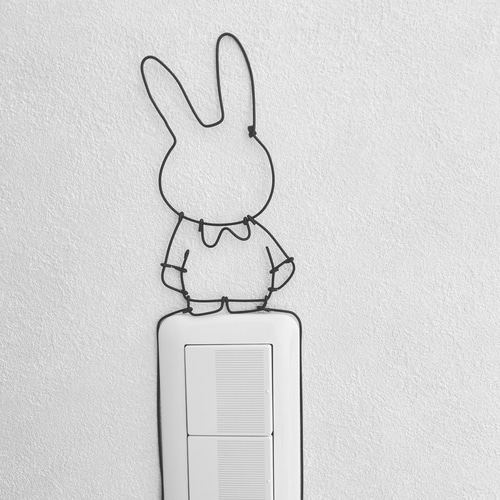うさぎさん スイッチカバー 針金アート ワイヤークラフト