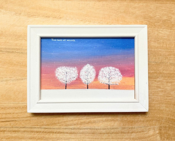 選べる3枚】『時が解決してくれる』 ポストカード 冬 雪 木 クリスマス