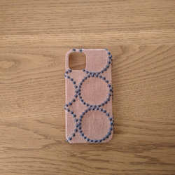 *受注製作*ミナペルホネン*タンバリン*ベージュ×チャコール*mina perhonen*iPhoneケース* 1枚目の画像