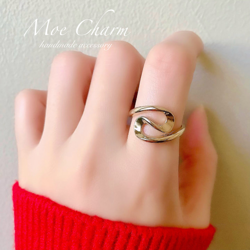 新作 ☪︎*。꙳】デザインリング／ゴールド／指輪／個性的