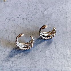 ribero/縄目と蕾枝のear cuff    silver 8枚目の画像