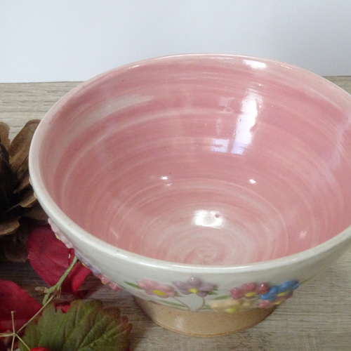 茶碗ピンク色のリボンが可愛い（A） 茶碗・めし碗 stm323 通販
