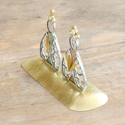 ステンドグラスのお雛様　ひな人形（クリア＋ブルー＆ピンク） 6枚目の画像