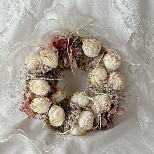 アンティーク、ロココ調/森のweddging wreath/アーティフィシャル 
