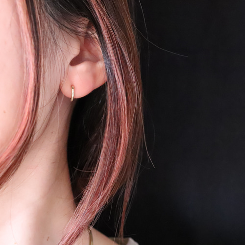 freckle.【1.5 SSS×つちめ×真鍮×両耳用 】極小フープピアス