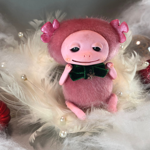 ウーパールーパーのエミルくんぬいぐるみドールアートドール樹脂粘土