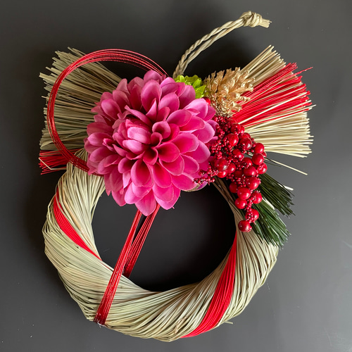 お正月飾り＊しめ縄リース＊即日発送 楽天市場】【お買い得】迎春 和モダン しめ縄飾り しめ縄 しめ縄