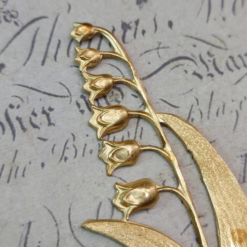 BEHOLD− 鈴蘭 真鍮製 1個 スズラン アール・ヌーヴォー アメリカ製