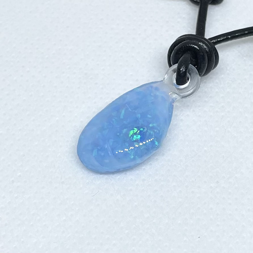 海のオルゴナイトペンダント しずく ネオンブルーアパタイト
