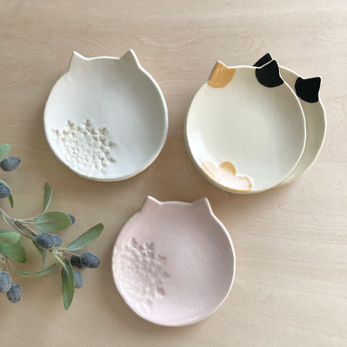 確認(。•̀㉨-)و ✧豆皿と箸置き 子猫皿（豆皿）＆箸置き2つずつセット 小皿 minakawaneko 通販