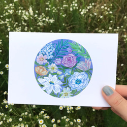 4枚セット「私の小さな花コレクション」ポストカード, 秋冬デザイン, お花のカード 3枚目の画像