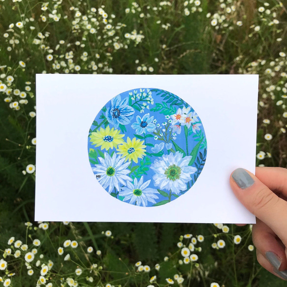 4枚セット「私の小さな花コレクション」ポストカード, 春デザイン, お花のカード 2枚目の画像