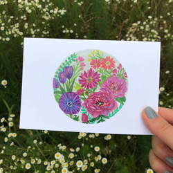4枚セット「私の小さな花コレクション」ポストカード, 春デザイン, お花のカード 5枚目の画像