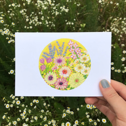 4枚セット「私の小さな花コレクション」ポストカード, 夏デザイン, お花のカード 2枚目の画像