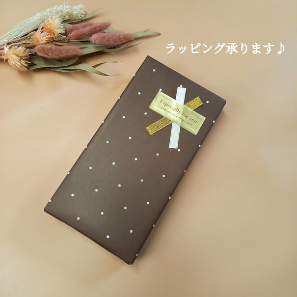 ラウンド長財布 Zip-Around Wallet 牛革　シュリンク　シルバー箔 8枚目の画像