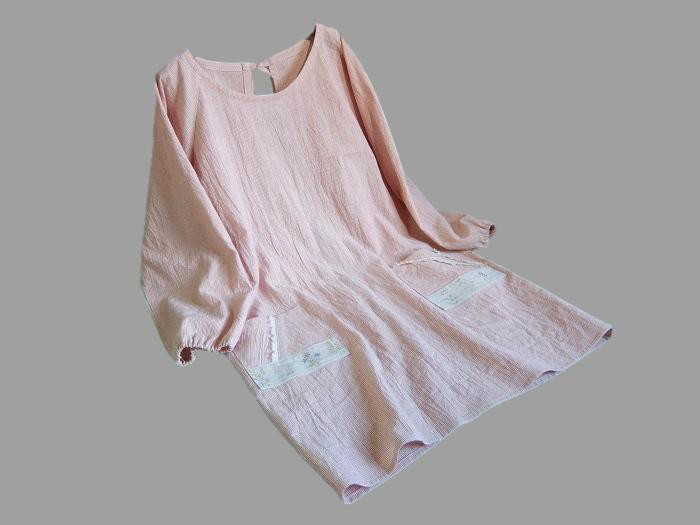 ～Series割烹着エプロン…綿麻シーチング・野の花～