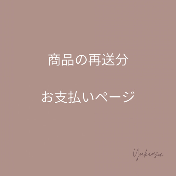 再送となったお客様専用　お支払いページ 1枚目の画像