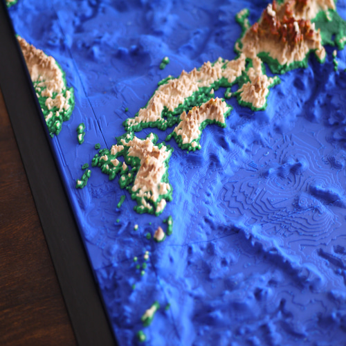 立体日本地図 A3サイズ その他インテリア雑貨 sgeez 通販