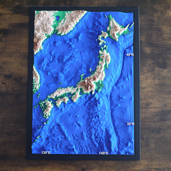 立体日本地図 A3サイズ その他インテリア雑貨 sgeez 通販