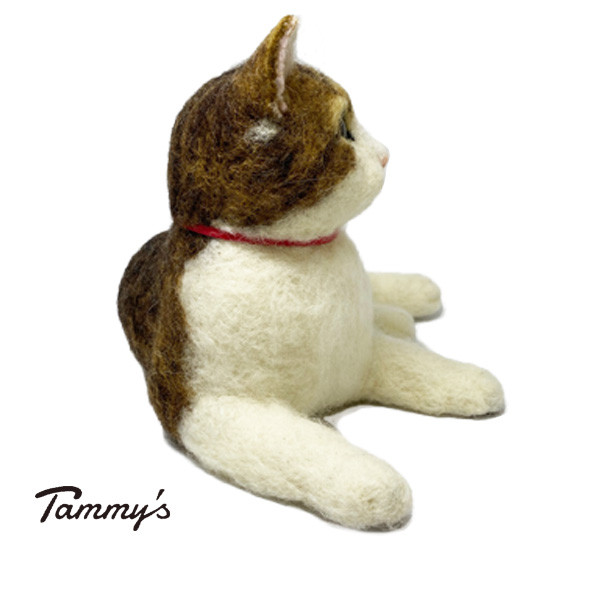 うちの子オーダー2025【３Dオーダー例_夢子ちゃん】立体猫、ペットメモリアル、ペットロス、羊毛フェルト