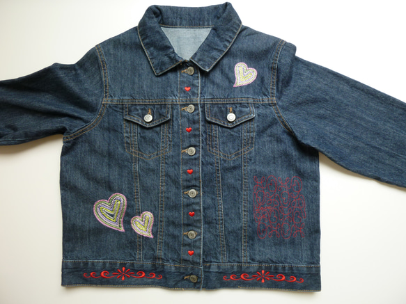 レディース Gジャン リメイク刺繍作品 ジャケット MZ DESIGN