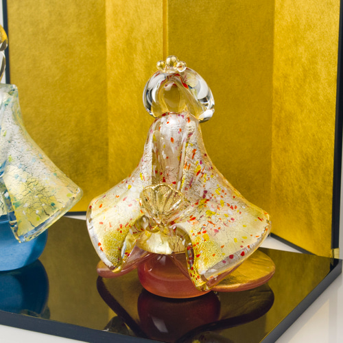 ガラスのお雛様 「 雅 -立雛- 」 雛人形 桃の節句 春色 ひな人形・雛