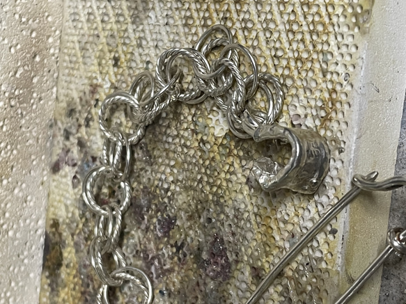 silver925 safty pin bracelet 7枚目の画像